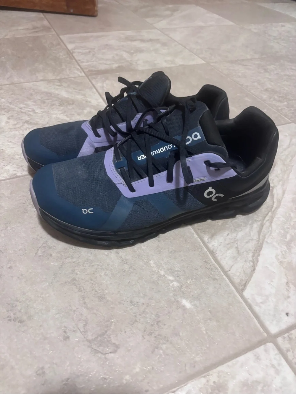 On Running Men's Black and Purple Running Shoe (US 11.5) barely worn